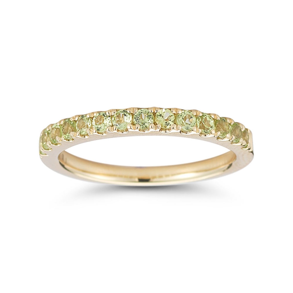 Peridot Half Eternity Ring , 18ct Yellow Gold Costco UK