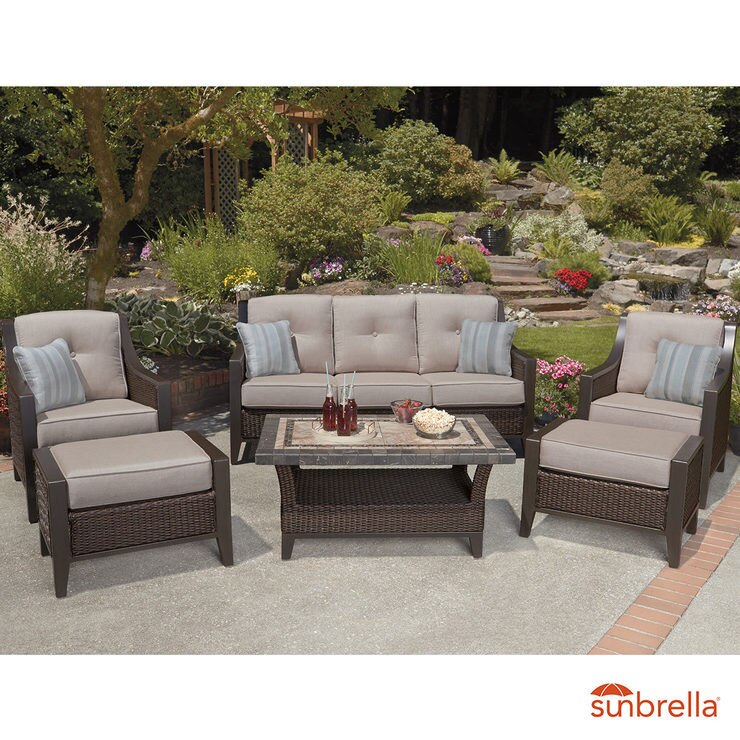 Agio Cordova 6 Piece Woven Deep Seating Set Costco Uk Agio Cordova 6 Piece Woven Deep Seating Set