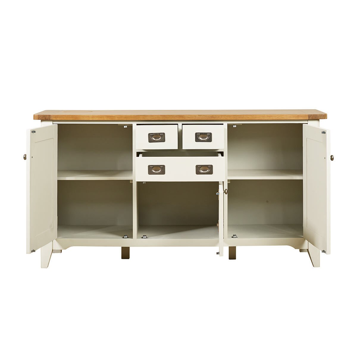 Bordeaux Painted Ivory Large Wooden Sideboard Costco UK
