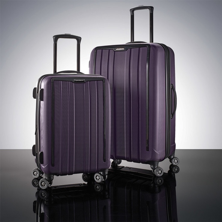 purple luggage set