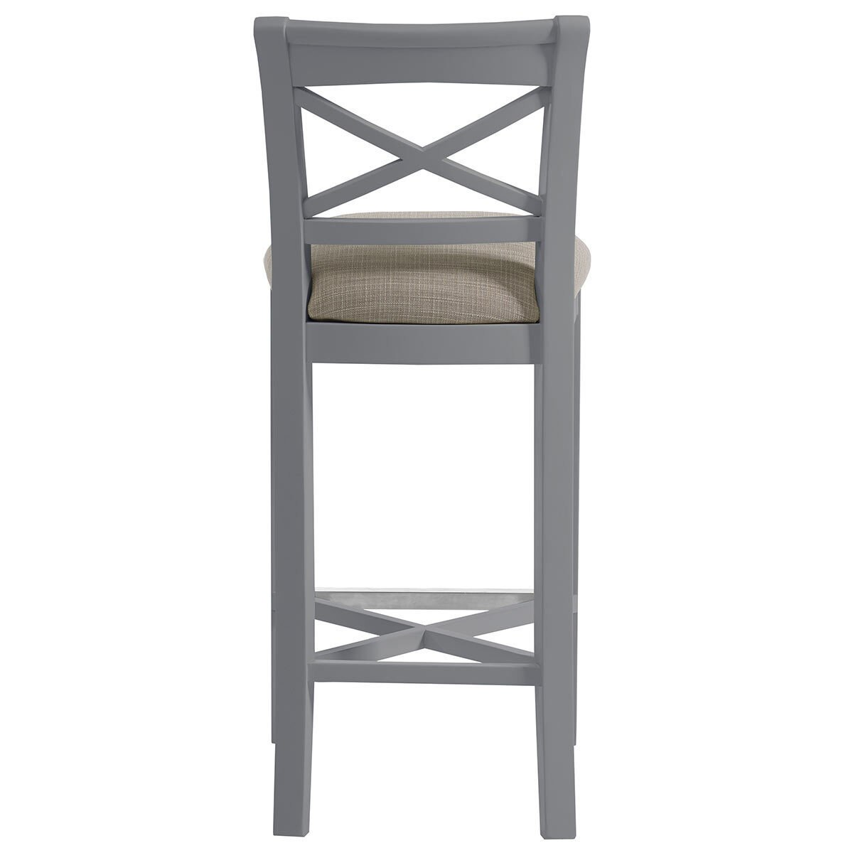 Bordeaux Painted Taupe Cross Back Bar Stools, 2 Pack Costco UK