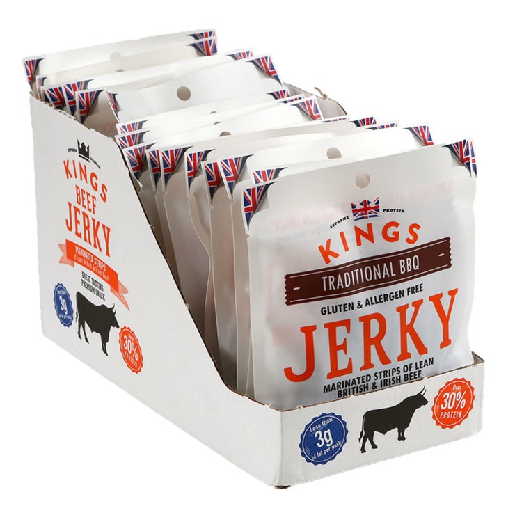 Kings Beef Jerky Traditional BBQ Flavour, 16 x 35g Costco UK