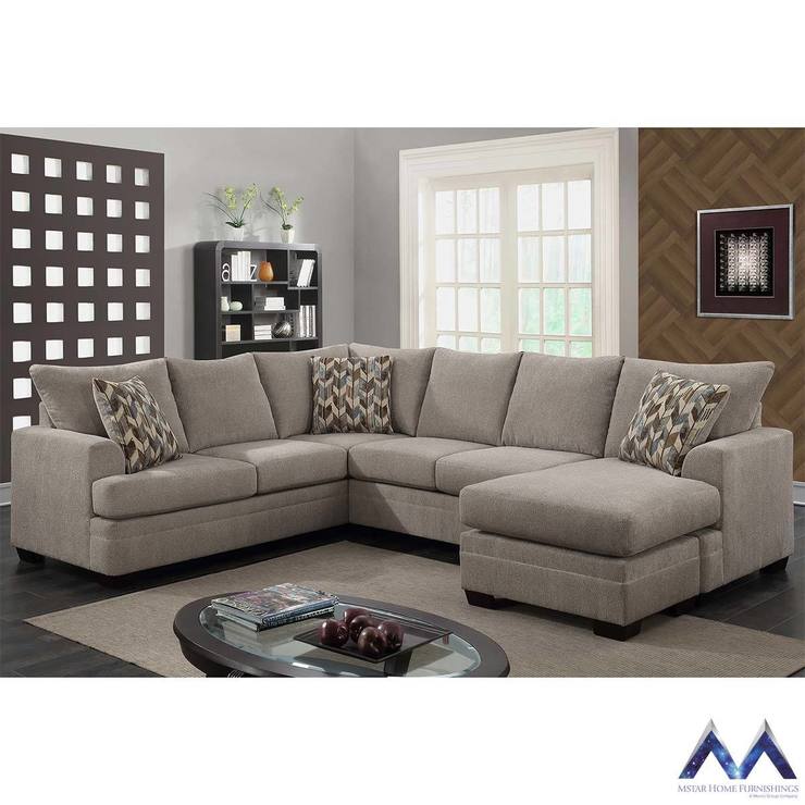 Fiona 3 Piece Sectional Sofa with 3 Accent Pillows Costco UK