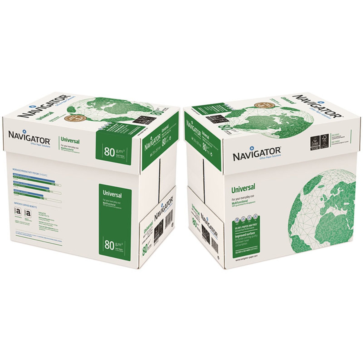 Navigator Universal A4 80gsm White 2 x Boxes of Paper - 5000 sheets