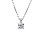 0.50ct Round Brilliant Cut Diamond Solitaire Pendant, 18ct White Gold