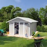 Grosfillex Utility Shed in Green and White - Model Utility 11