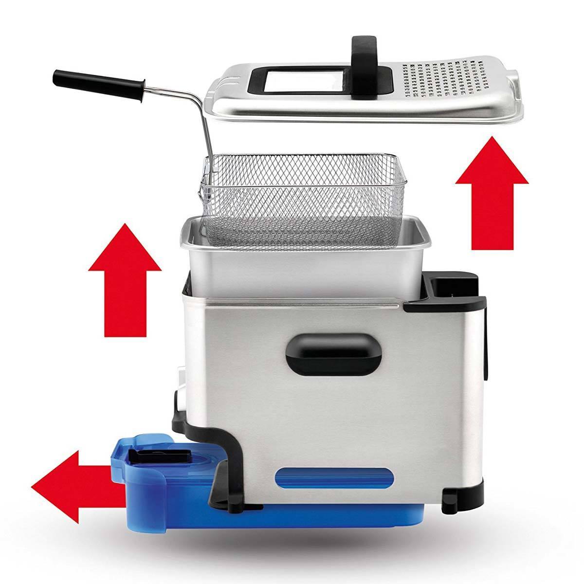 Deep Fryer 3.5L Tefal Oleoclean Pro Frying Stainless Steel Kitchen