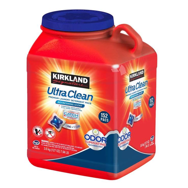 kirkland signature ultra clean laundry pacs 152 pack costco uk