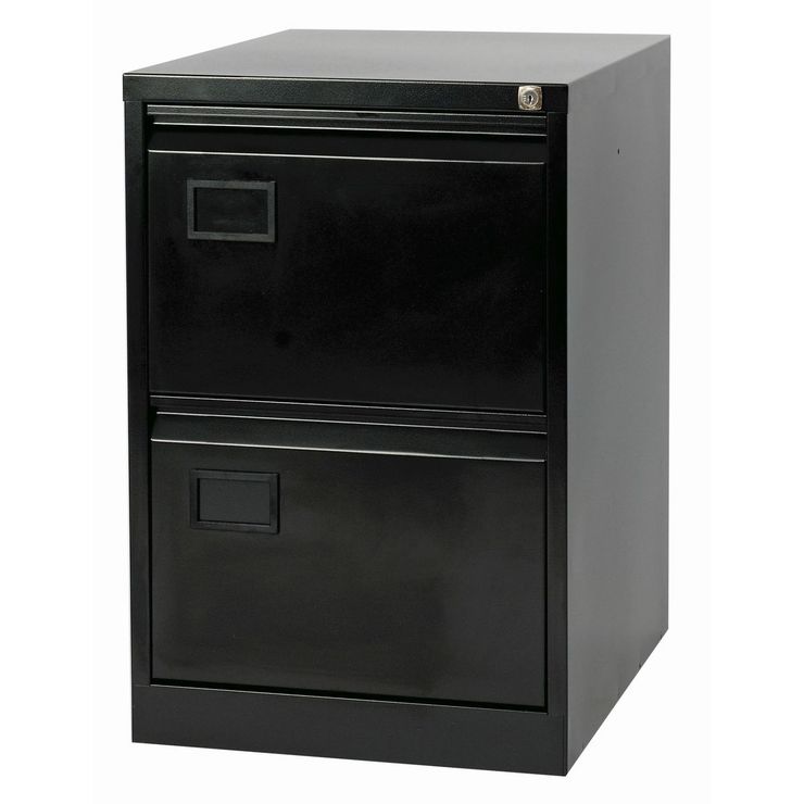 Jemini 2 Drawer Black Lockable Filing Cabinet Costco Uk