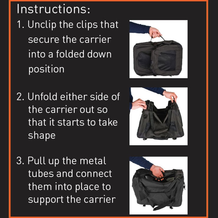 RAC Advanced Canvas Fold Flat Pet Carrier, Medium Costco UK