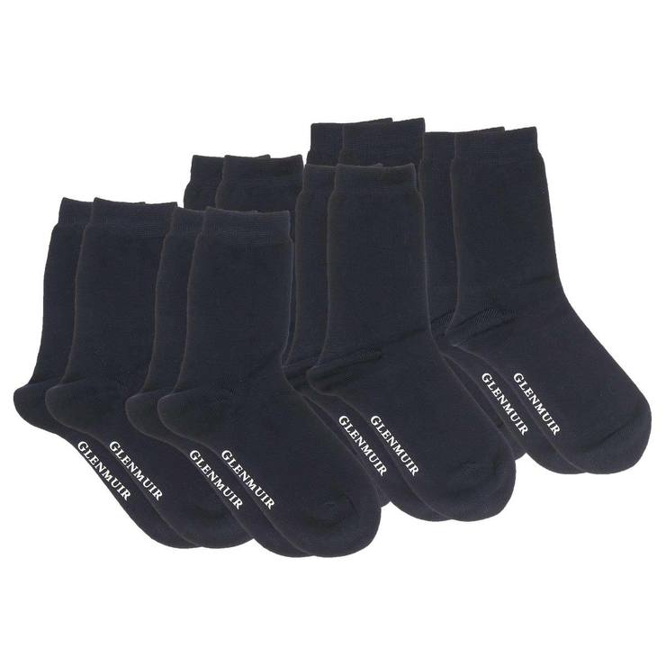 Glenmuir 2 x 3 Pack Classic Plain Women's Bamboo Socks in Navy Costco UK