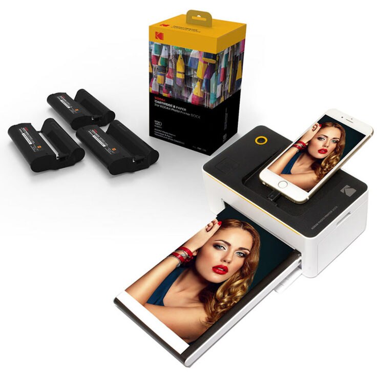 Kodak Printer Dock with Cartridge and Paper (120 Sheets) Costco UK