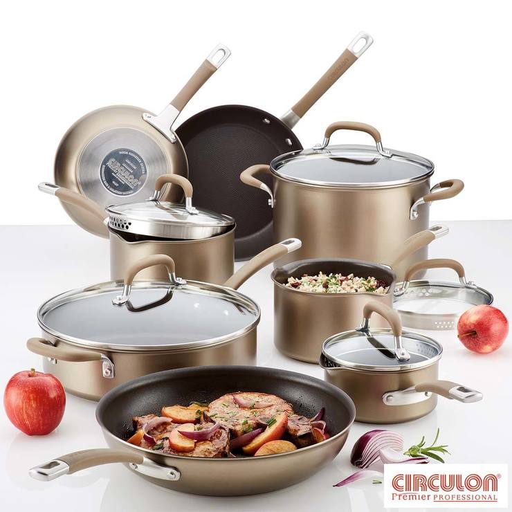 Circulon Premier Hard Anodised Induction 13 Piece Cookware Set in 2 Colours Costco UK