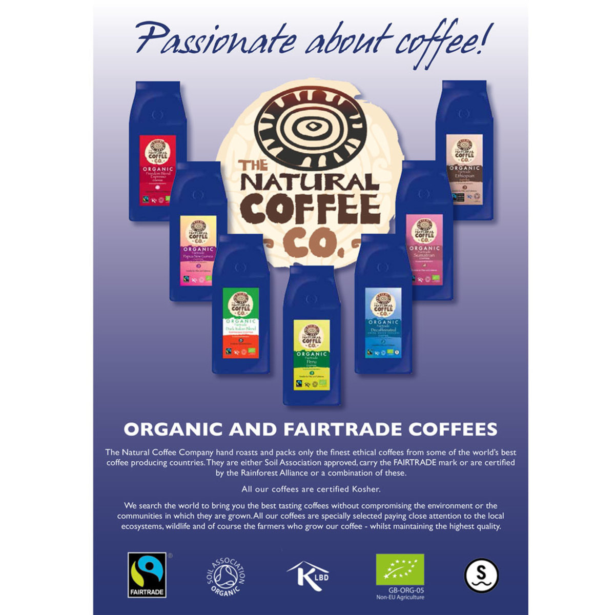 The Natural Coffee Co. Organic Sumatran Whole Bean Coffee, 908g