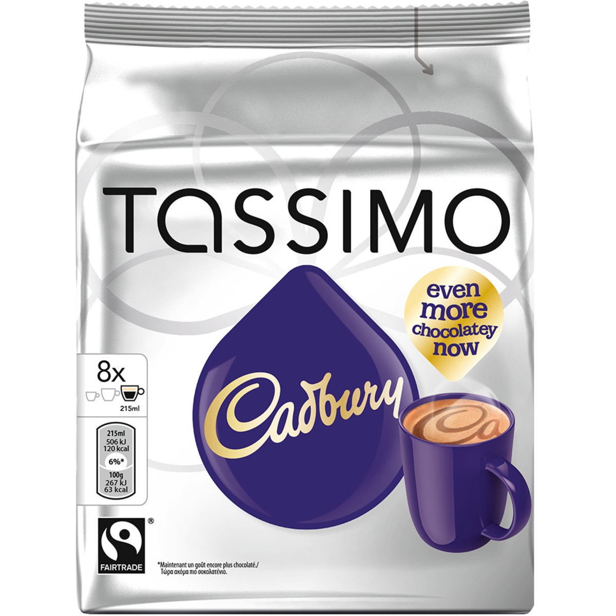 Tassimo Cadbury Hot Chocolate Pods, 40 Servings