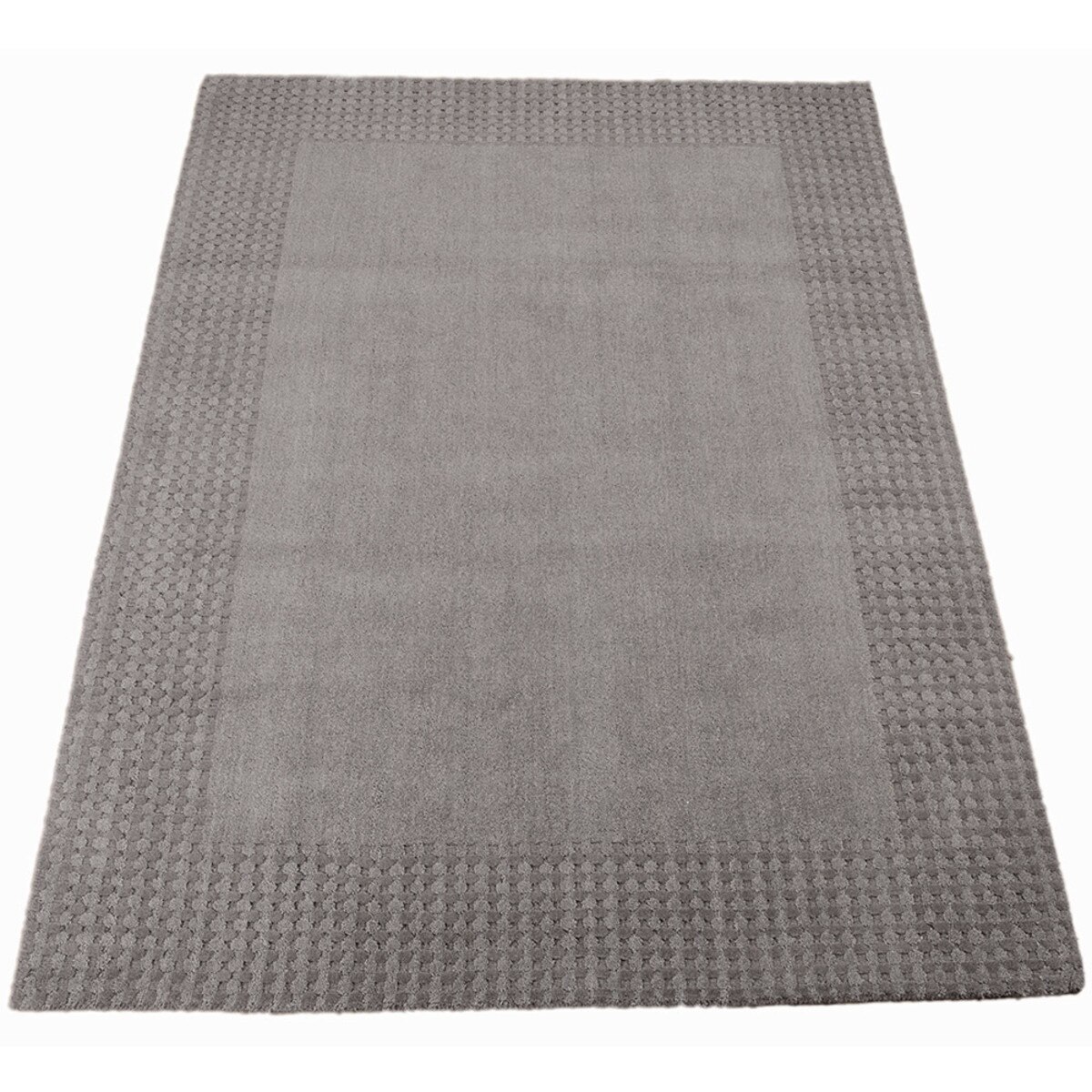 Embossed Border Rug in Grey, 226 x 160cm Costco UK