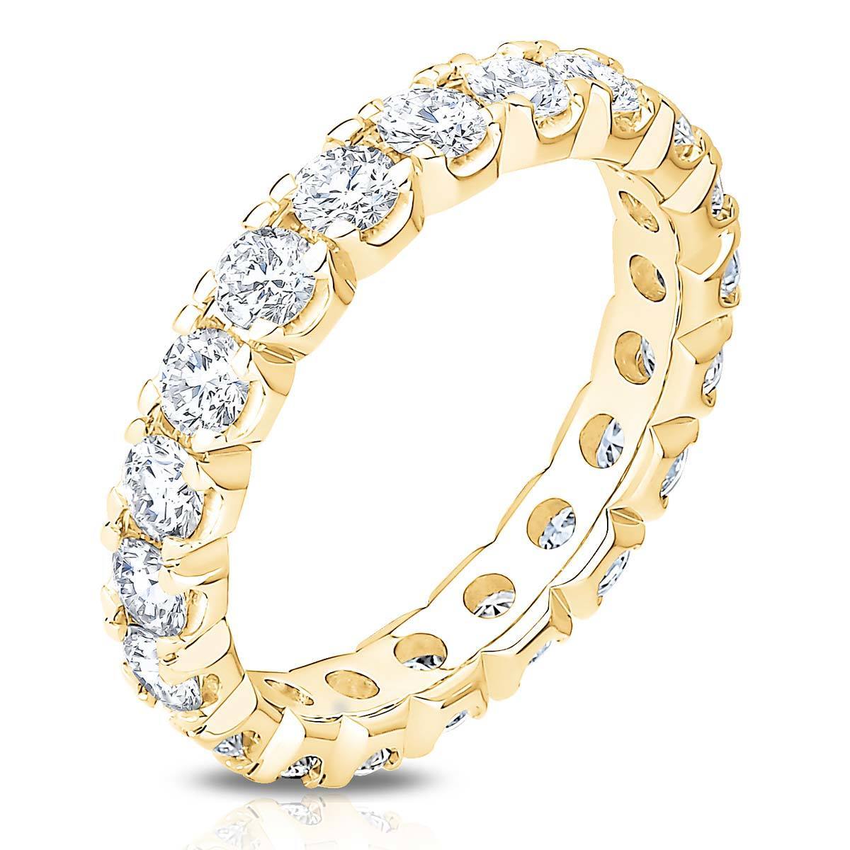 2.00ctw Round Brilliant Cut Diamond Eternity Ring, 18ct Yellow Gold