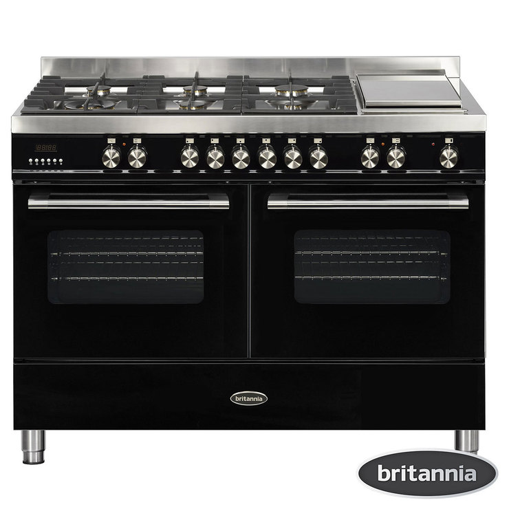 Britannia Delphi 120 Twin Dual Fuel Range Cooker in Stainless Steel