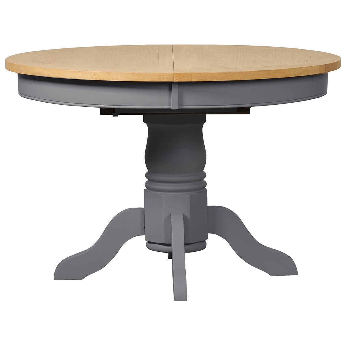 Bordeaux Painted Taupe Round Extending Dining Table   4 Chairs, Seats 4 ...