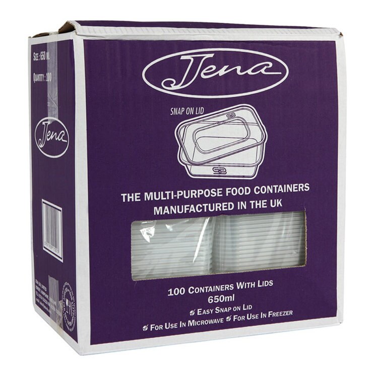 Jena Plastic Take Away Containers, 100 x 650ml Costco UK
