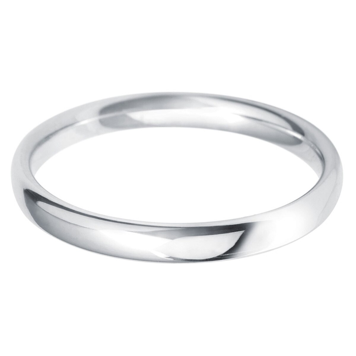 Ladies 2.5mm Court Wedding Band in Platinum, Size N