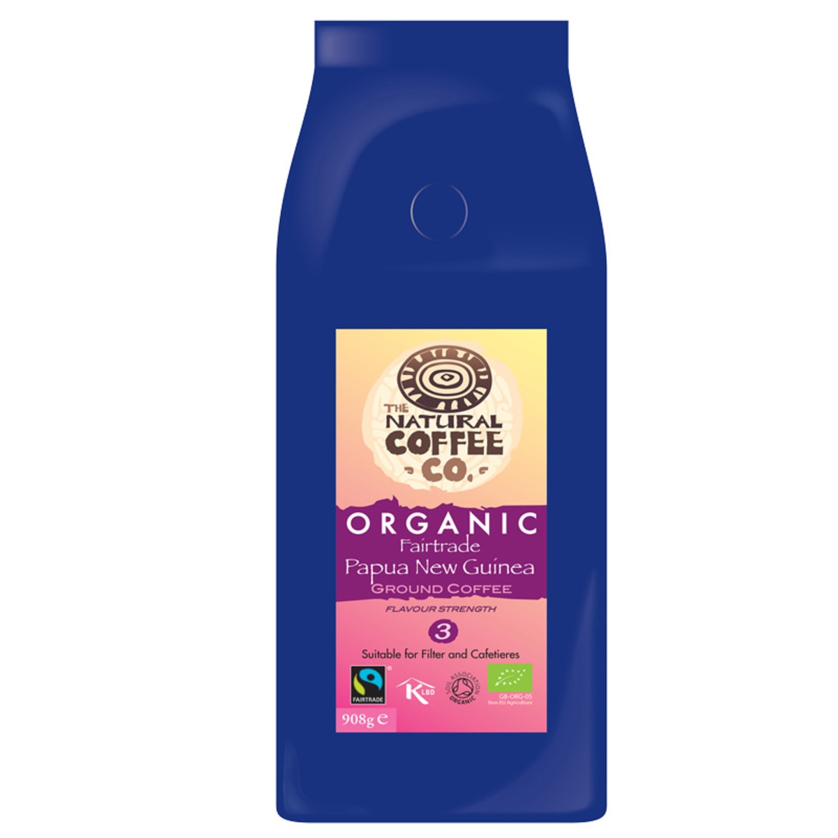 The Natural Coffee Co. Organic Papua New Guinea Ground Coffee, 908g