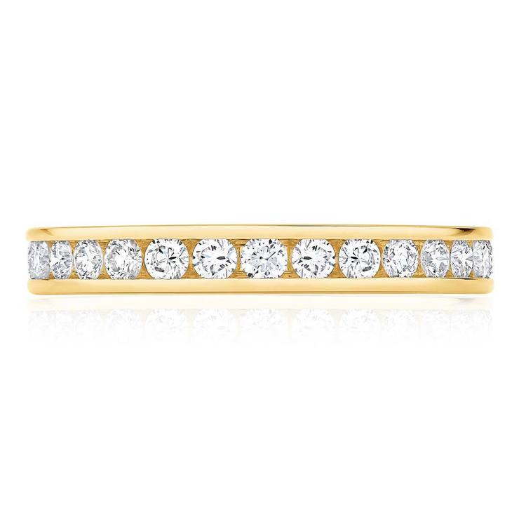 1.00ctw Round Brilliant Cut Diamond Eternity Ring, 18ct Yellow Gold
