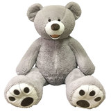 Hugfun 53" (134cm) Plush Sitting Bear in Blonde, Espresso and Grey (3+ Years)