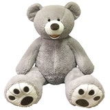 Hugfun 53" (134cm) Plush Sitting Bear - Grey (3+ Years)