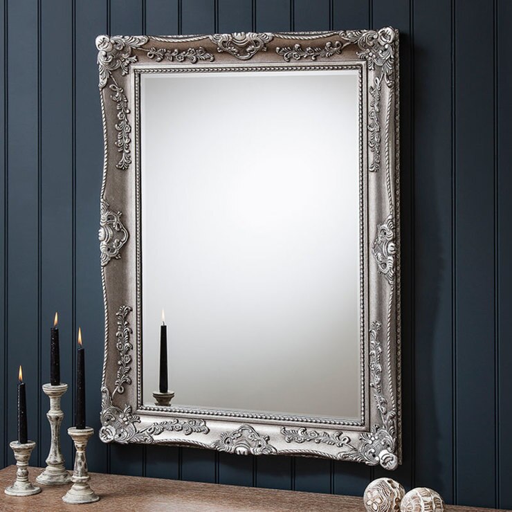 Gallery Stowe Rectangle Mirror, 99 x 79cm in Silver Costco UK