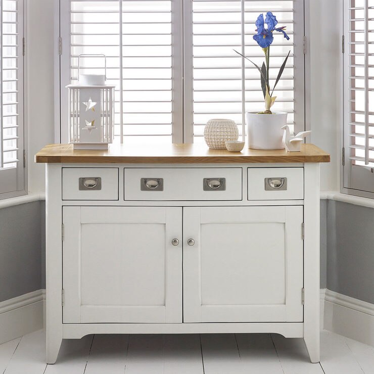 Bordeaux Painted Ivory Wooden Sideboard Costco UK