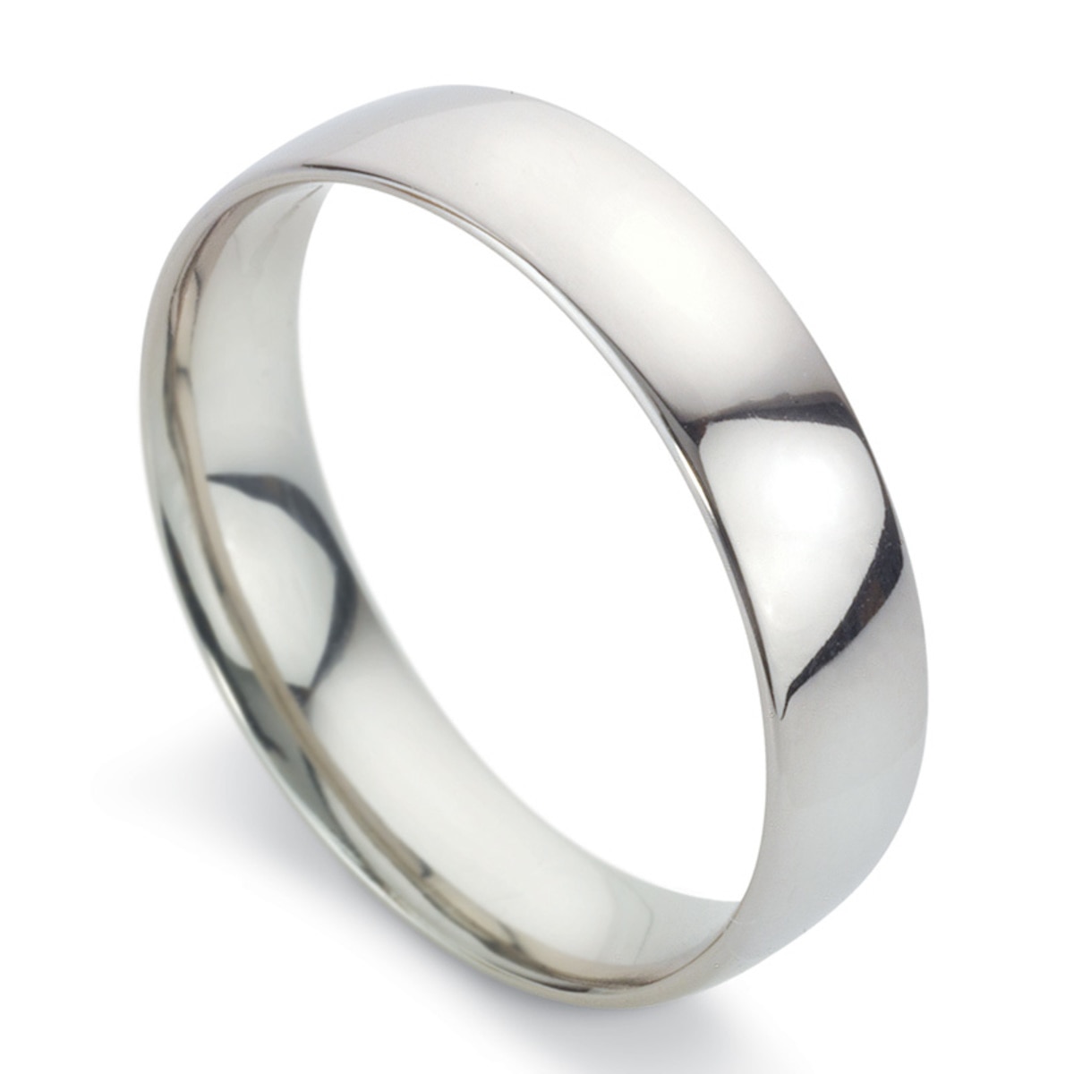 Gents 5mm Court Wedding Band in Platinum, Size U Costco UK