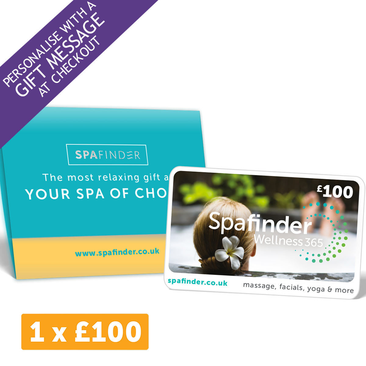 SpaFinder Wellness £100 Gift Voucher in a Gift Box