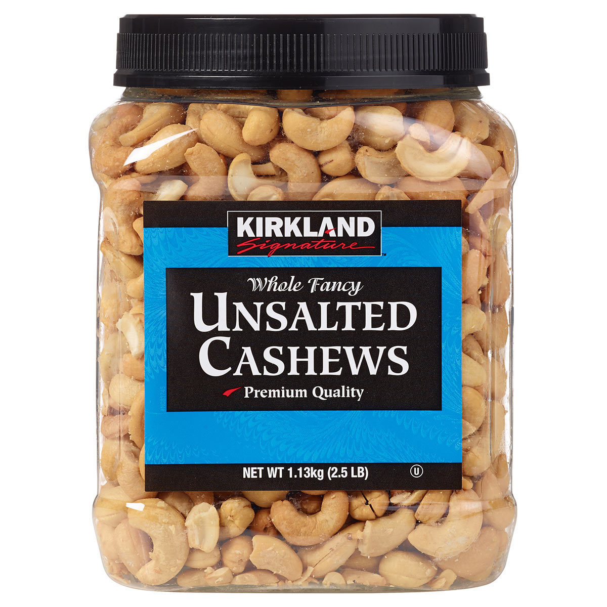 Kirkland Signature Unsalted & Roasted Cashews, 1.13kg Costco UK