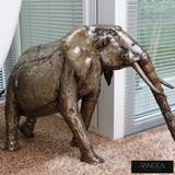 Pangea 2ft (60.9cm) Elephant Ornamental Metal Structure - Baby