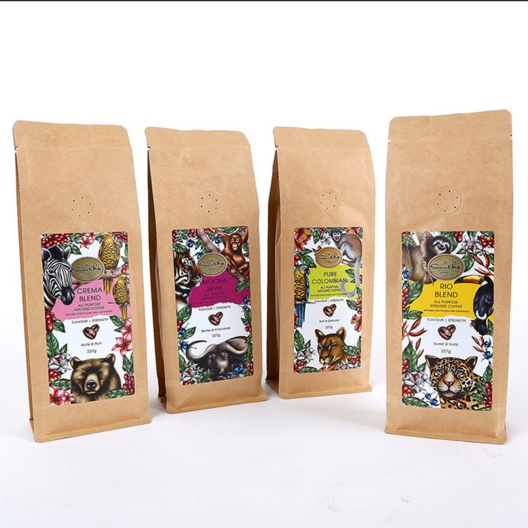 Smiths Coffee Co. Animal Range Ground Coffee Selection, 4 x 227g Smiths Coffee Co. Animal Range Ground Coffee Selection, 4 x 227g