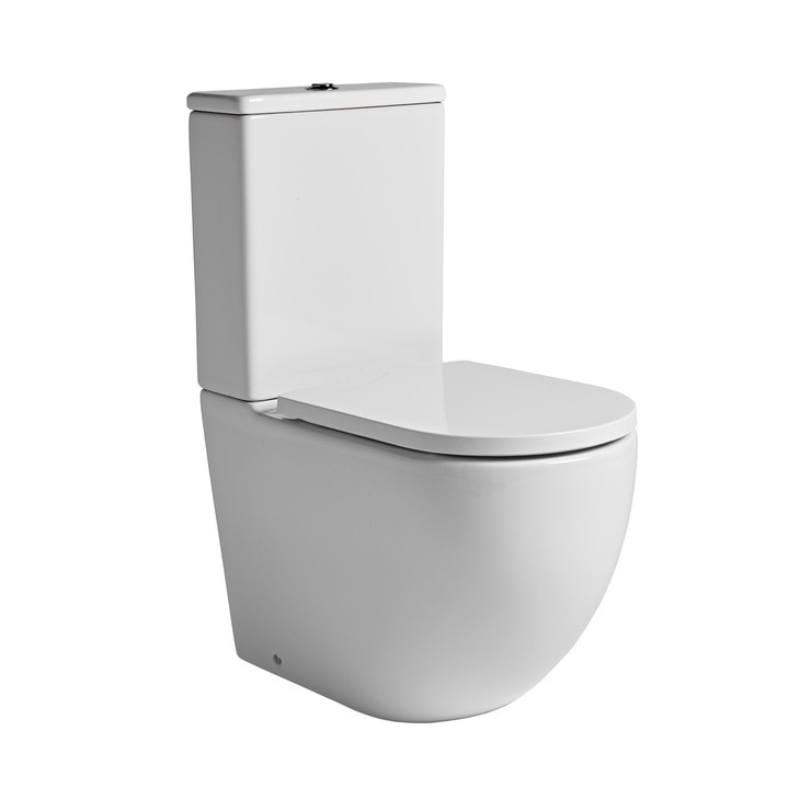 Tavistock Orbit Rimless Close Coupled Toilet with Soft Close Seat and