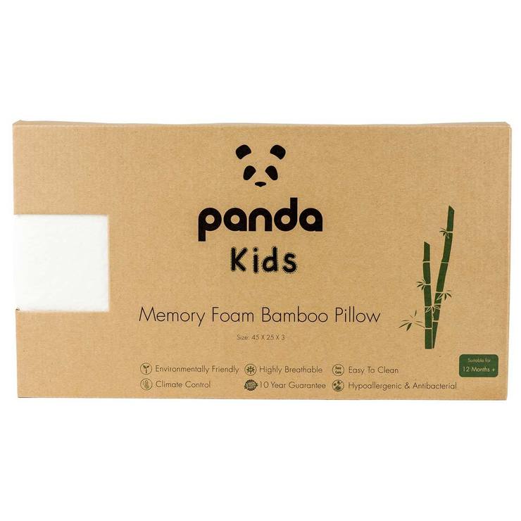 Panda Baby Memory Foam Bamboo Pillow, 12+ Months