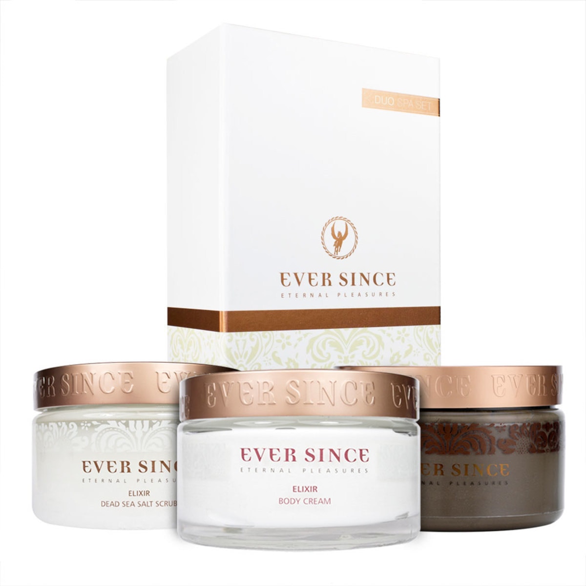 Ever Since Spa Trio Gift Set: 100% Pure Dead Sea Mud Mask, Salt Scrub & Body Cream