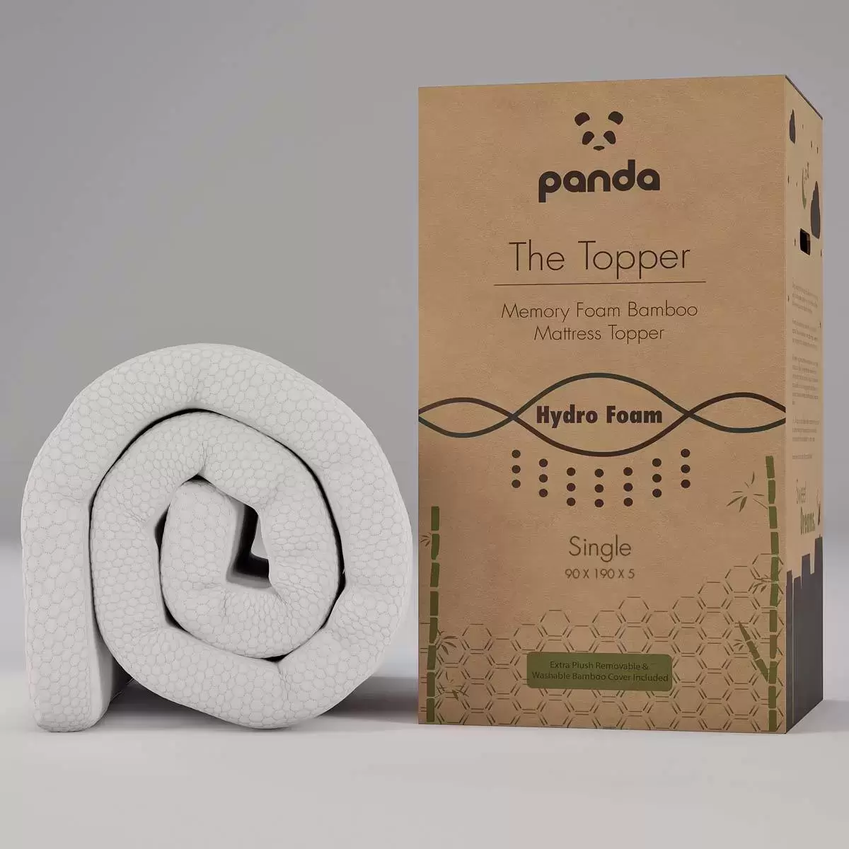 Colchón de bambú de espuma viscoelástica Panda en 5 tamaños - Imagen 34 de 44