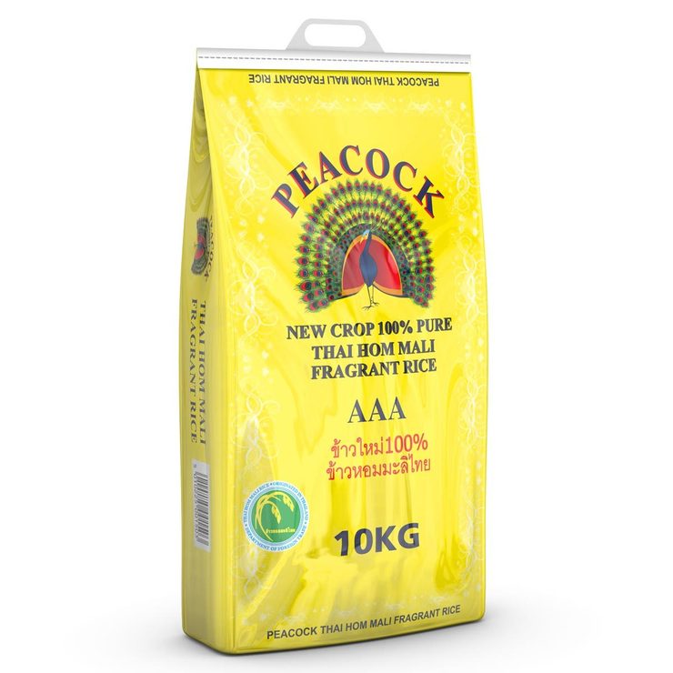 Peacock Thai Hom Mali Fragrant Rice, 10kg Costco UK