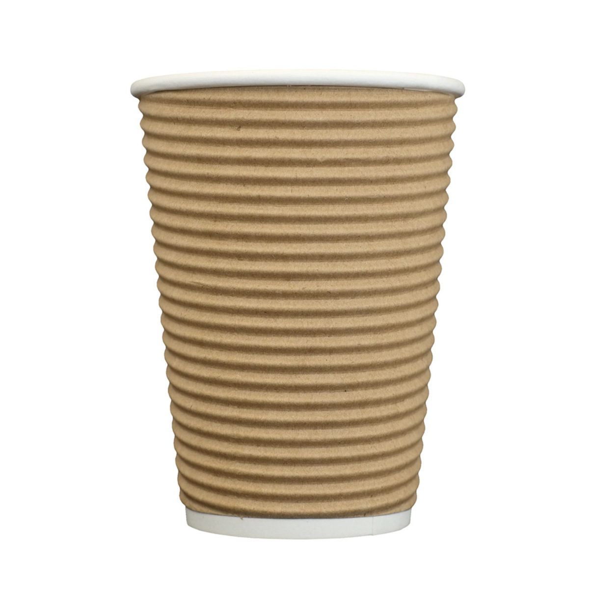Cafe Express 10oz / 284ml Brown Corrugated Hot Cups, 1000 Pack