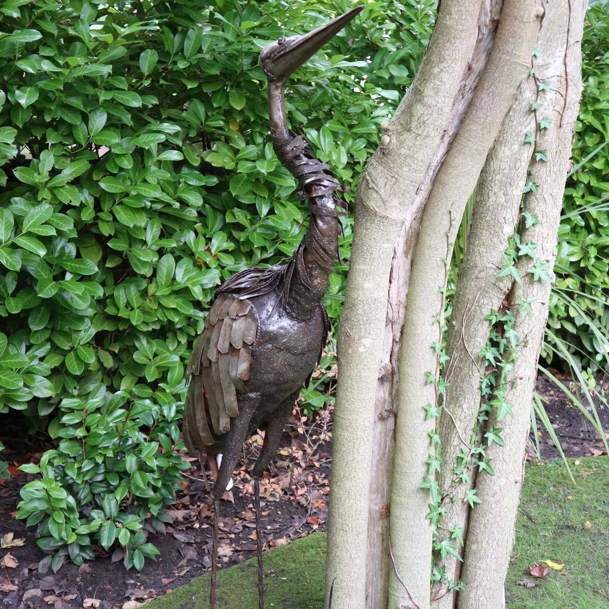 Pangea 5ft (152.4cm) Heron Ornamental Metal Structure - Life Size