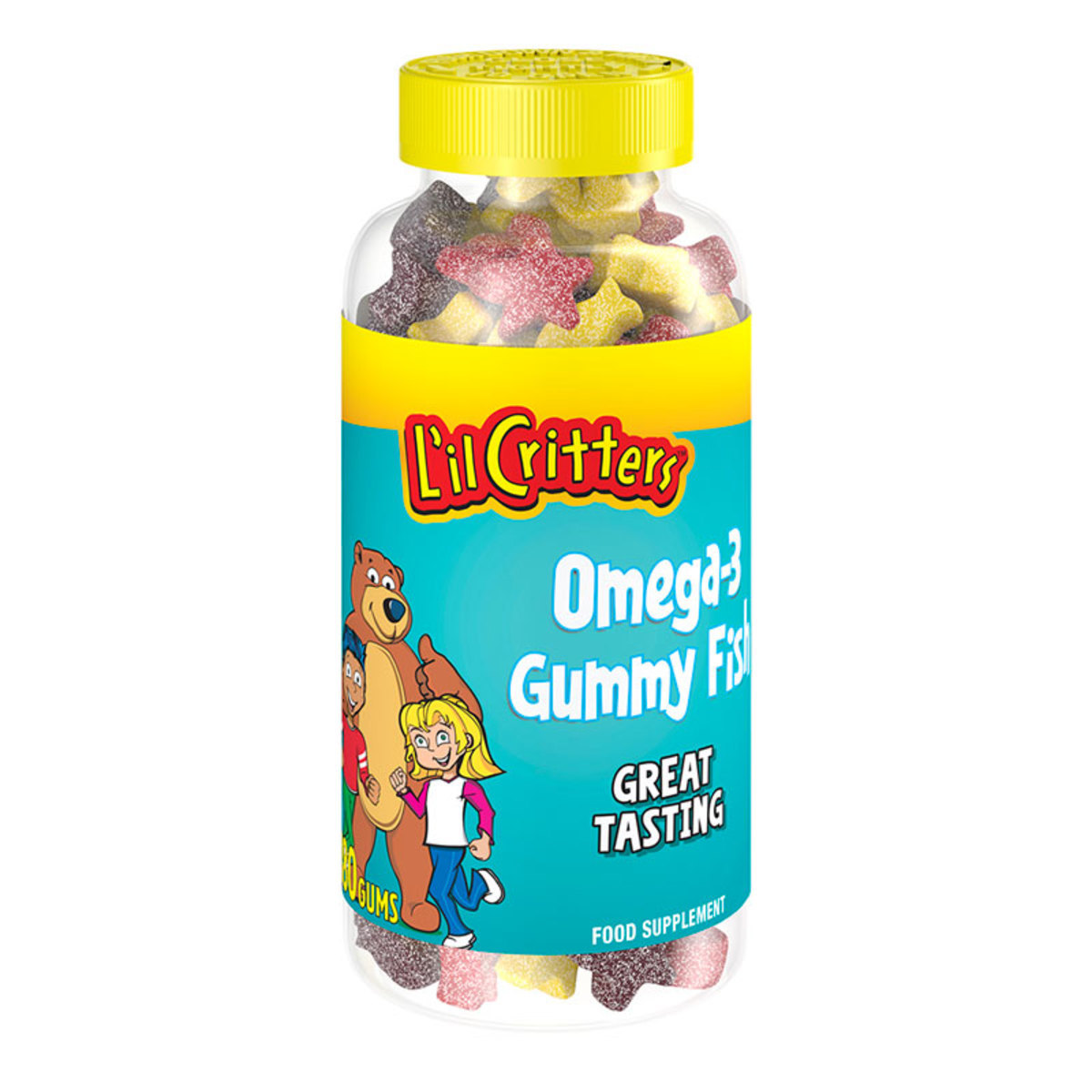 L'il Critters Omega-3 Gummy Fish Food Supplement, 180 per pack