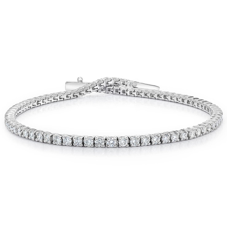 2.00ctw Round Brilliant Cut Diamond Bracelet, 18ct White Gold Costco UK