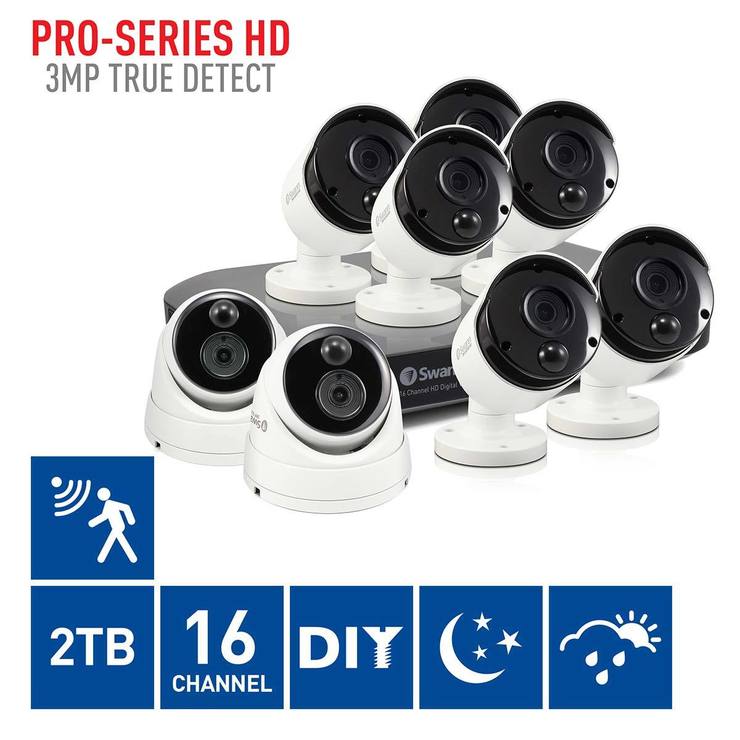 Swann DVR164780 16 Channel Digital Video Recorder with 6 x PRO3MPMSB