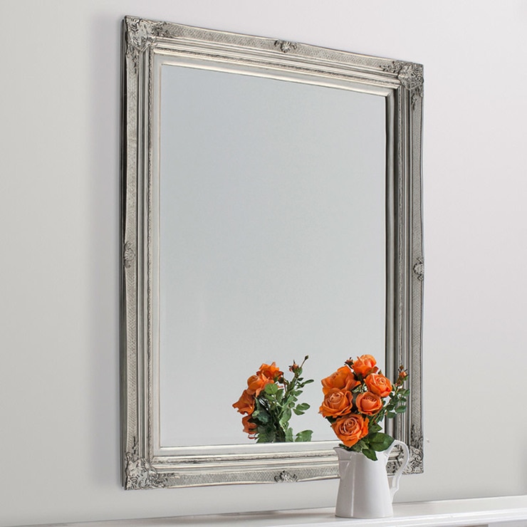 Gallery Harrow Rectangular Silver Mirror, 116cm x 85cm Costco UK