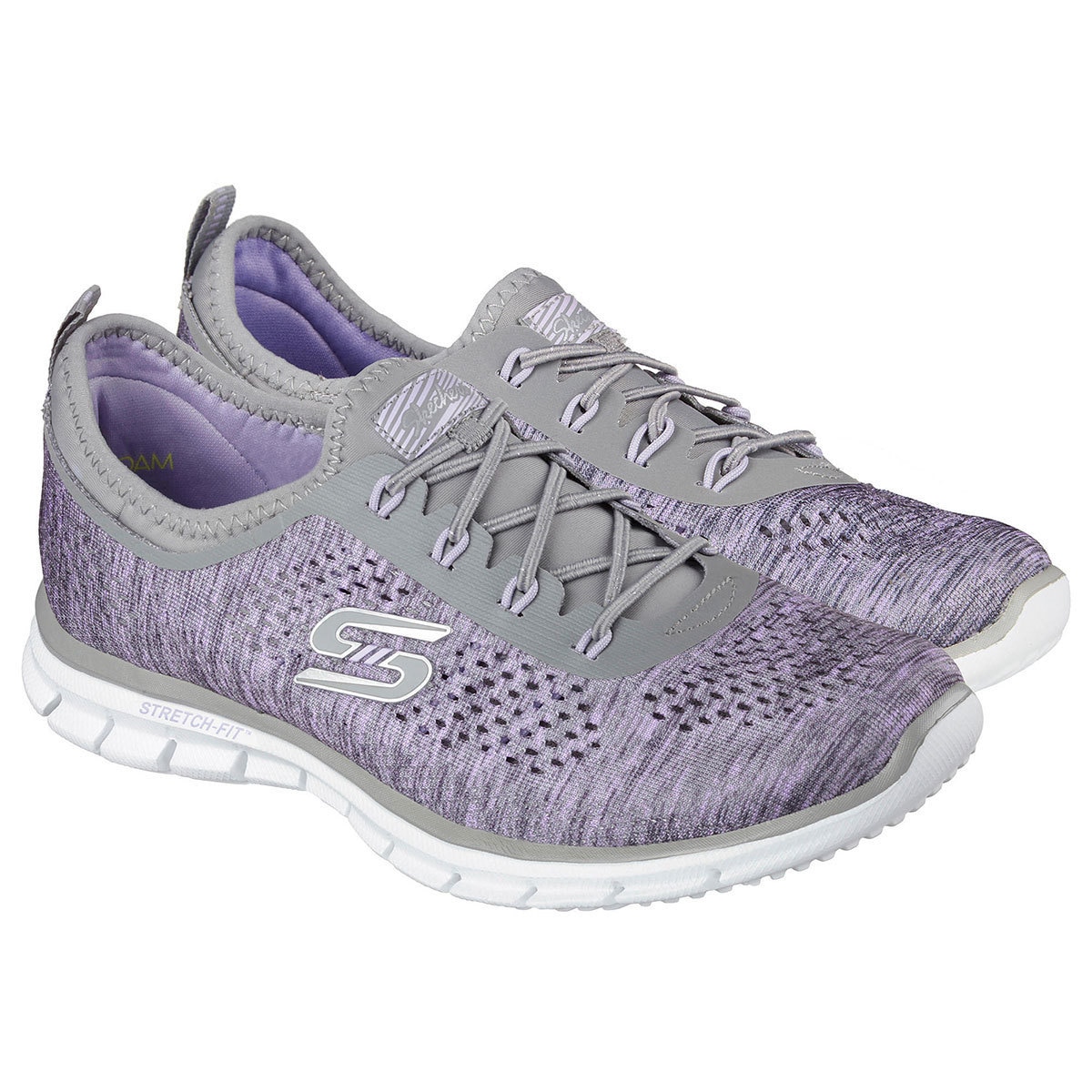 skechers glider slip on bungee trainer 