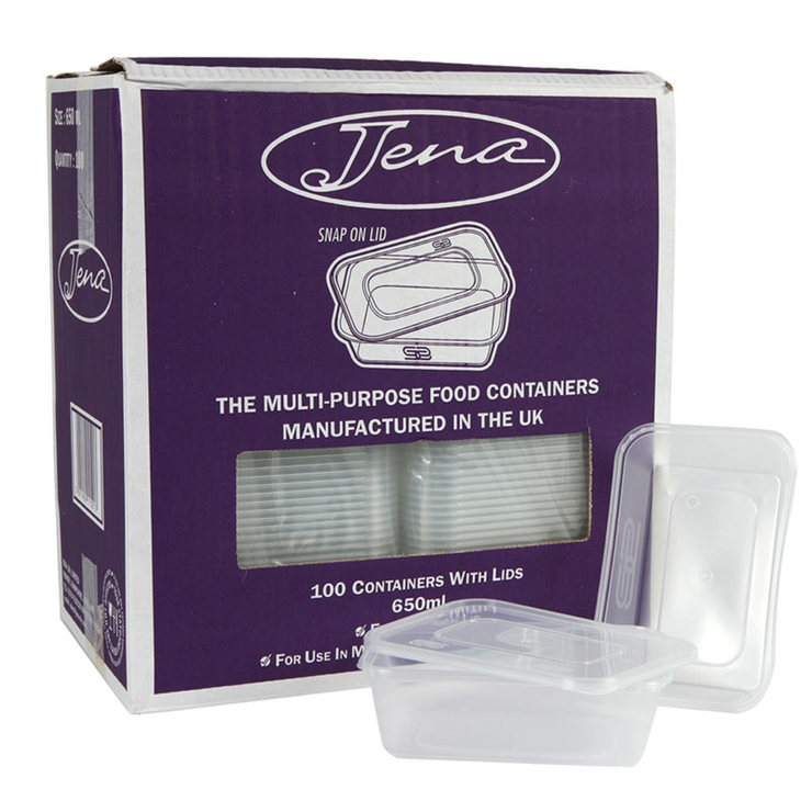 Jena Plastic Take Away Containers, 100 x 650ml Costco UK