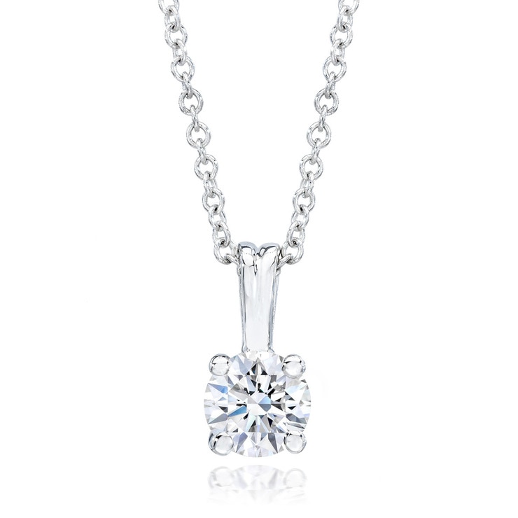 1.00ct Round Brilliant Cut Diamond Pendant, Platinum Costco UK